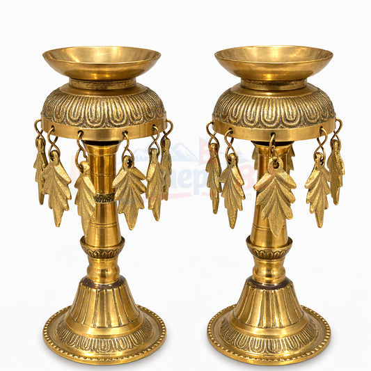 Brass Panas Diya Set of 2 - पितलको पानस दियो – २ वटा (सेट)